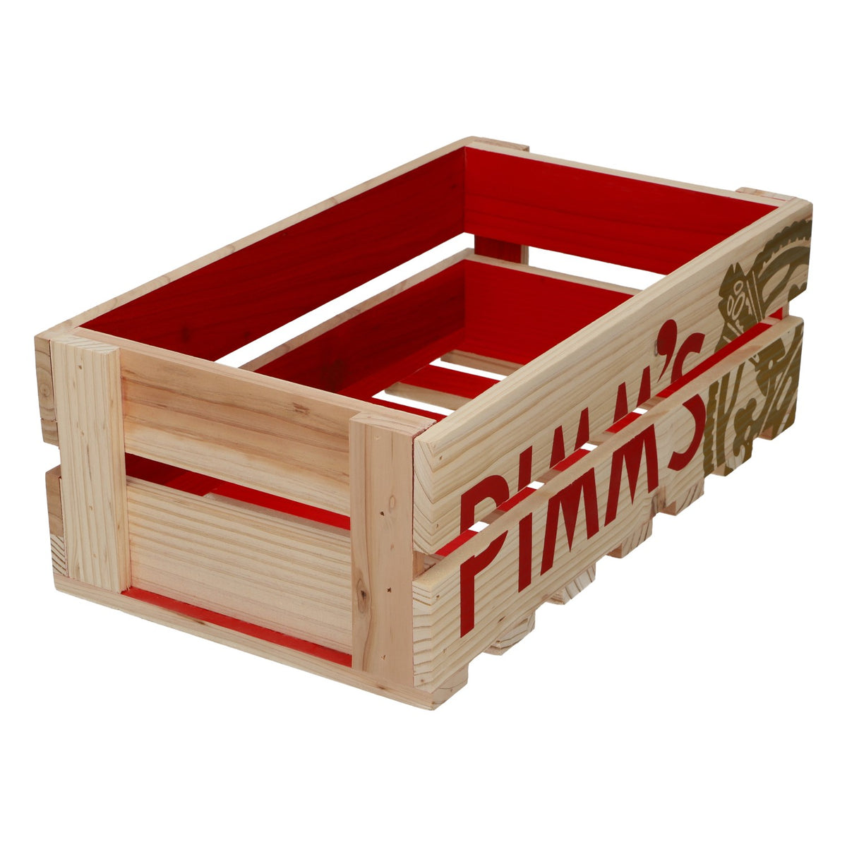 Cassa in legno per liquore Pimm's, cassa per bottiglie, decorazione d'interni, cassa decorativa, legno massello marrone – Vista 4