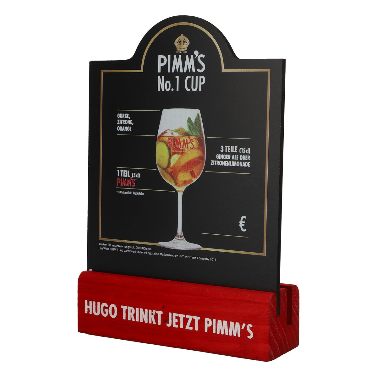 Liquore Pimm's Espositore da tavolo Portamenù Lavagna Ora Pimm's – Vista 4