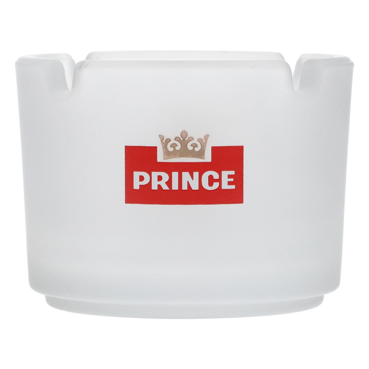 Prince Denmark Posacenere in vetro satinato, rotondo, color tabacco