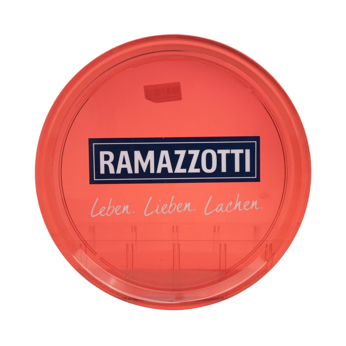 Ramazotti Liquore Vassoio Vassoio da portata Vassoio da cameriere Rosso Trasparente Vivere Amare Ridere