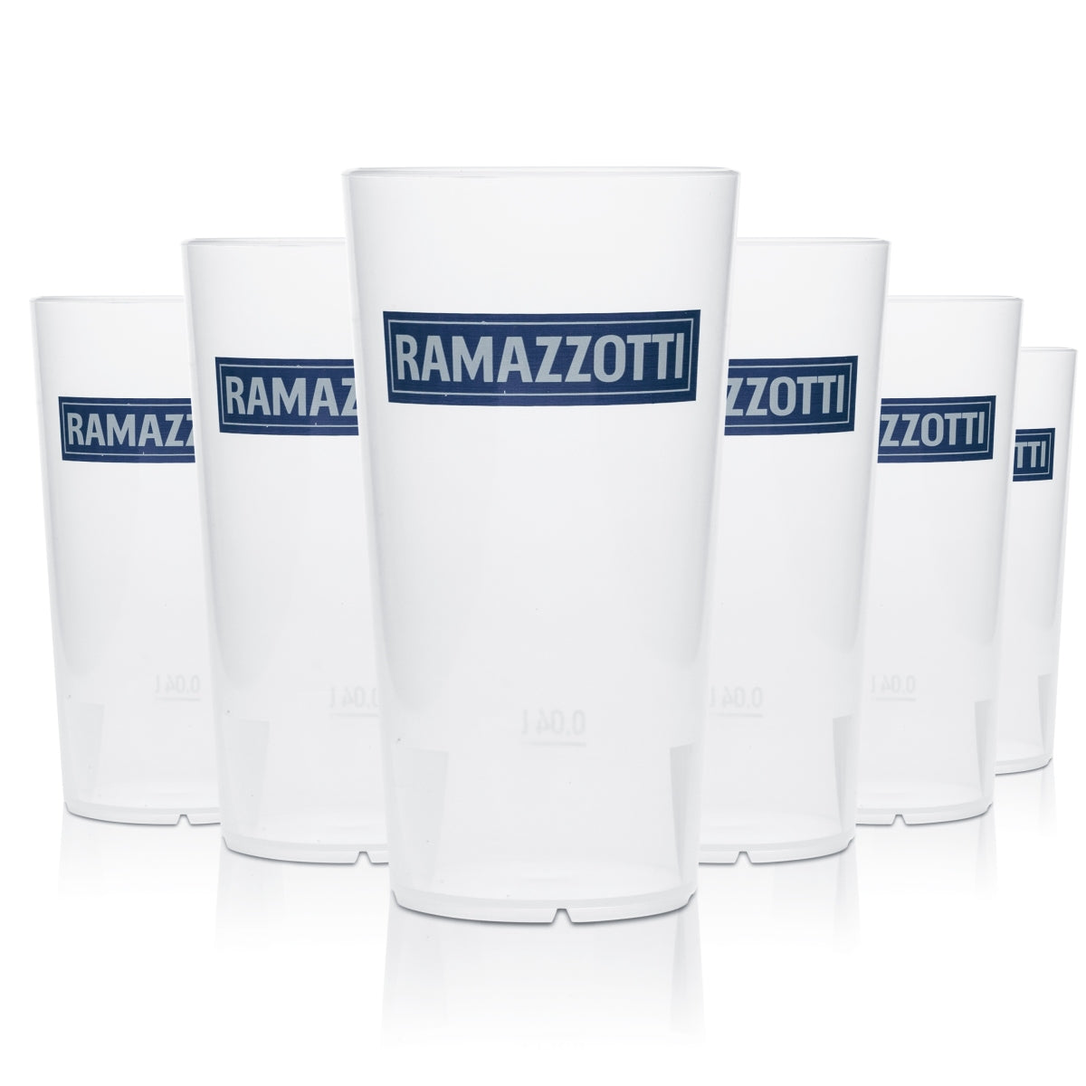 Tazza riutilizzabile Ramazzotti 0,3 l Cupconcept 4 cl con tacca di livello Festival in plastica