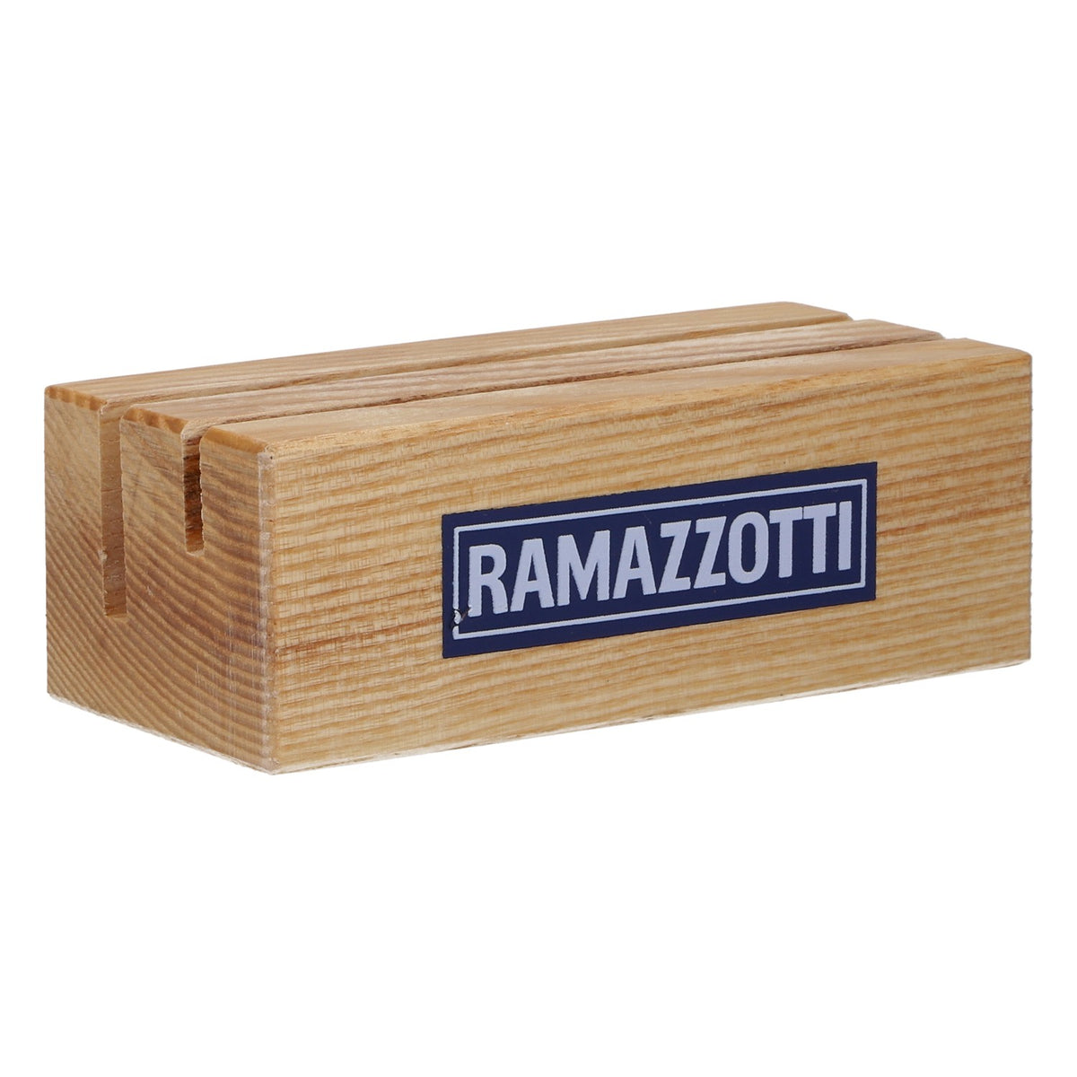 Portacarte da tavolo Ramazzotti Liquore, nuovo, in legno beige