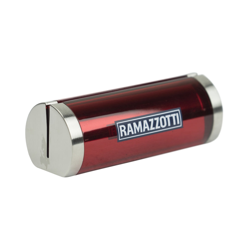Ramazzotti Liquore Espositore da tavolo Rosso Acciaio inossidabile Portacartoncini Menu Board Logo