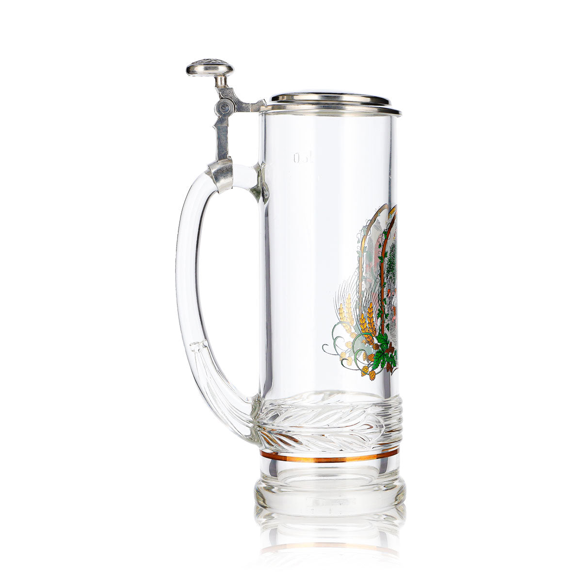 Bicchiere da birra Rastal da 0,5 l, boccale “Erntedank” con coperchio argentato – Vista 3