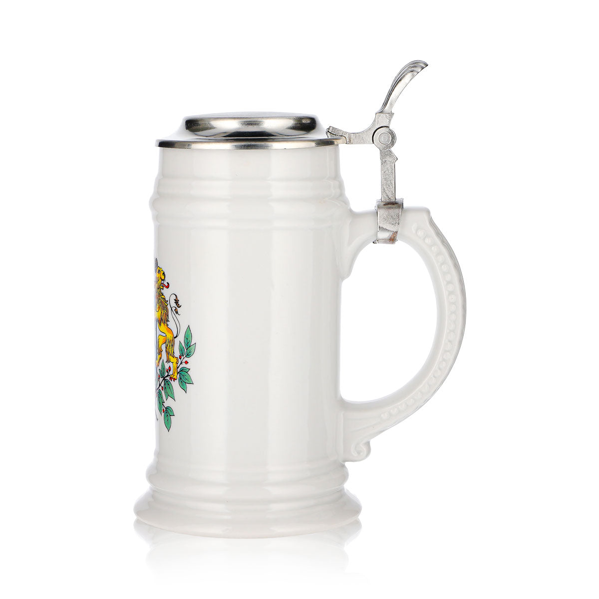 Bicchiere da birra Rastal da 0,5 l, boccale in terracotta con stemma della Baviera – Vista 5