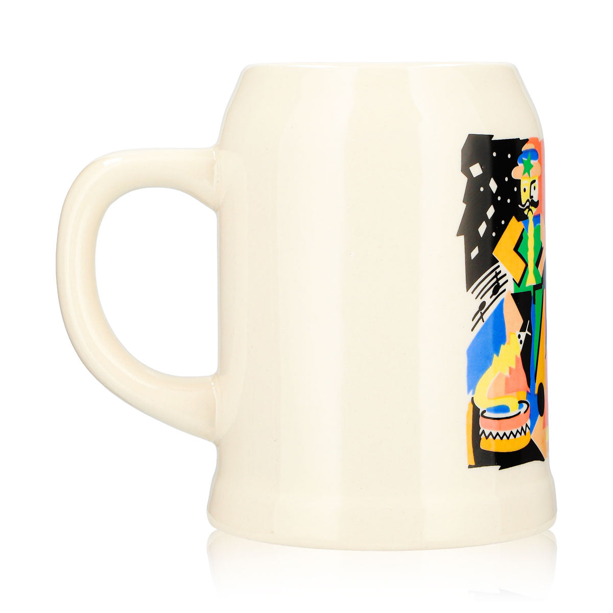 Bicchiere da birra Rastal da 0,5 l, boccale in terracotta "Partytime", arancione/giallo – Vista 3
