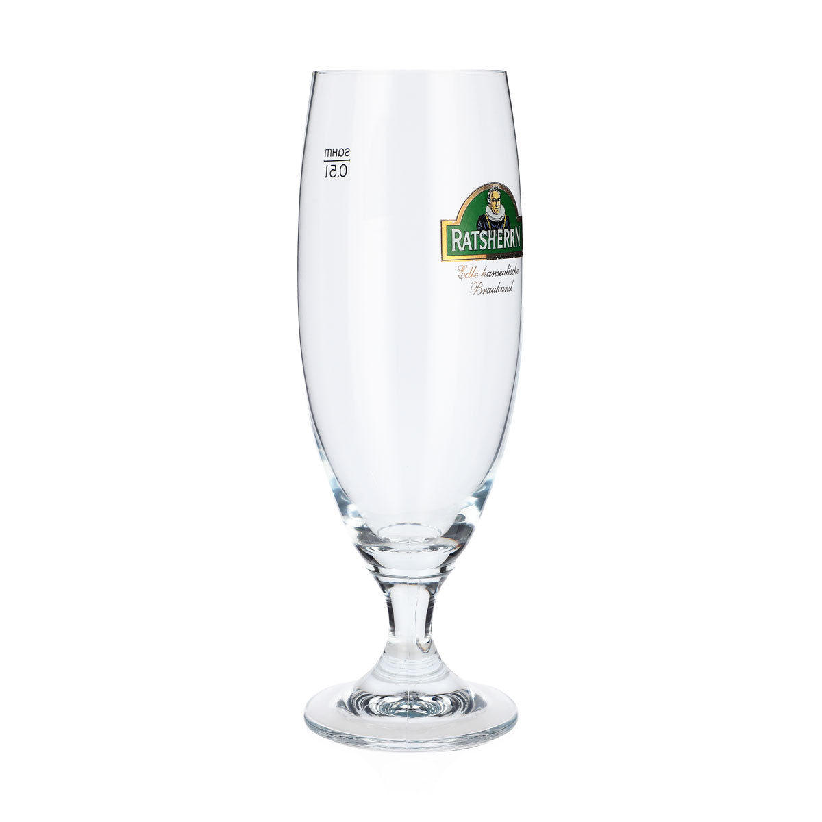 Bicchiere da birra Ratsherrn da 0,5 l, bicchiere a coppa con logo verde, bicchiere da birra Sahm, bicchiere da Pils, bicchiere da pinta – Vista 2