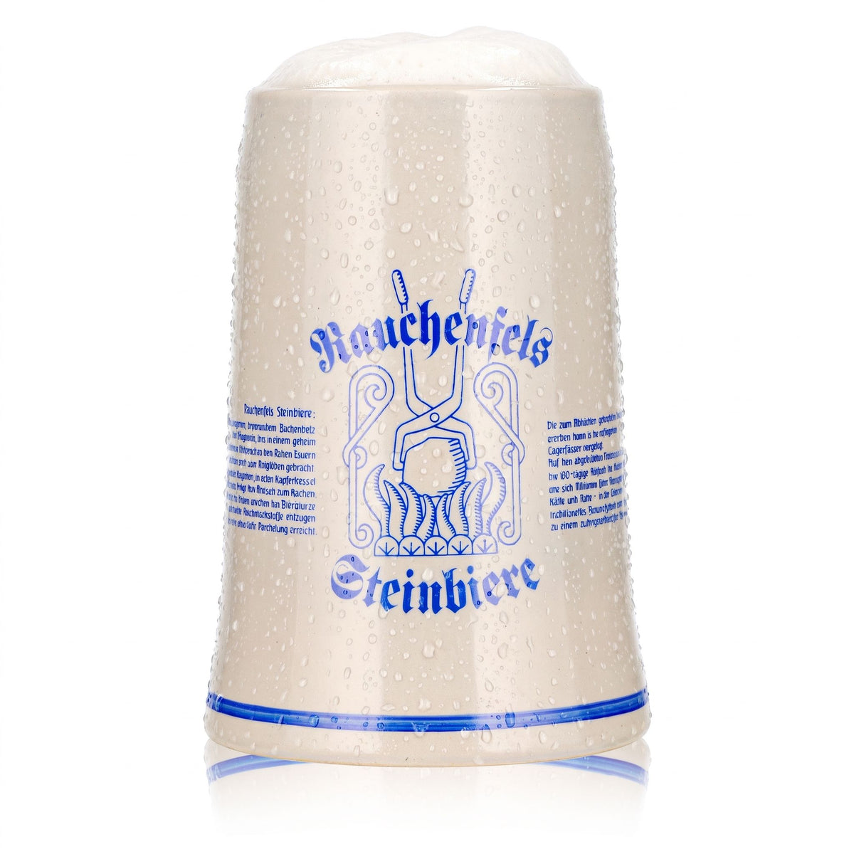 Bicchiere da birra Rauchenfels, boccale in terracotta da 0,3 l, boccale da birra, birra in boccale, birra in terracotta