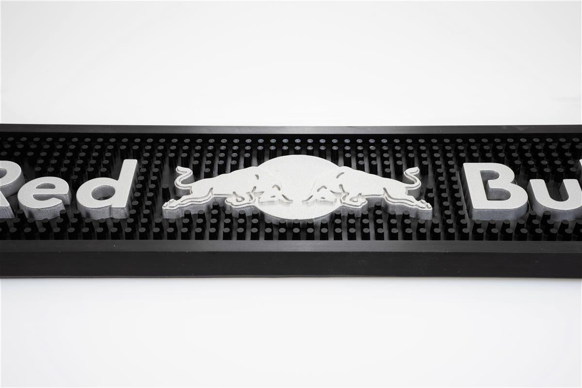 Red Bull Energy Tappetino da bar Tappetino sgocciolatoio Accessori da bar nero/argento rigido – Vista 2