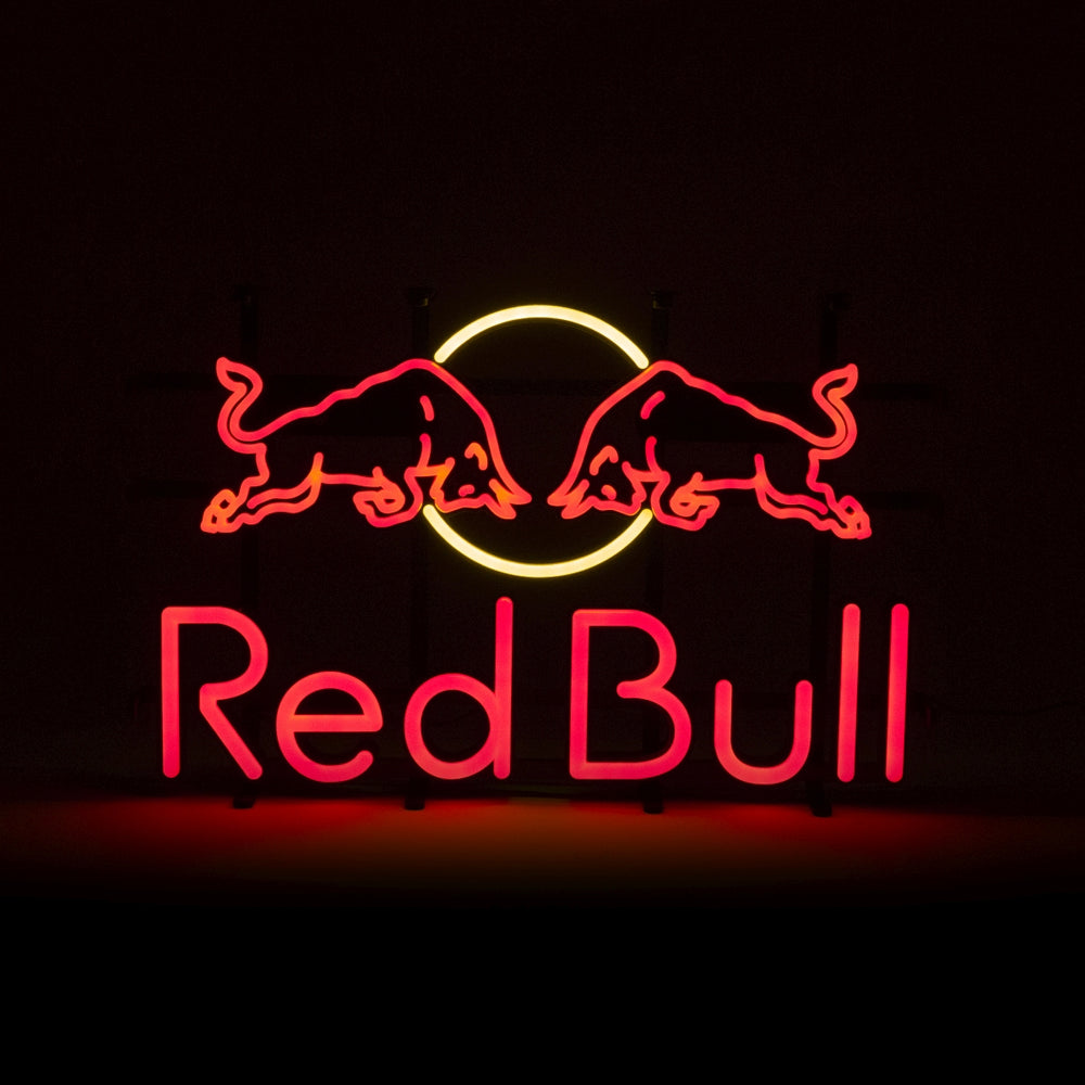 Insegna luminosa Red Bull Energy 52x35 cm Neon LED Segnale da parete Bar Pannello luminoso