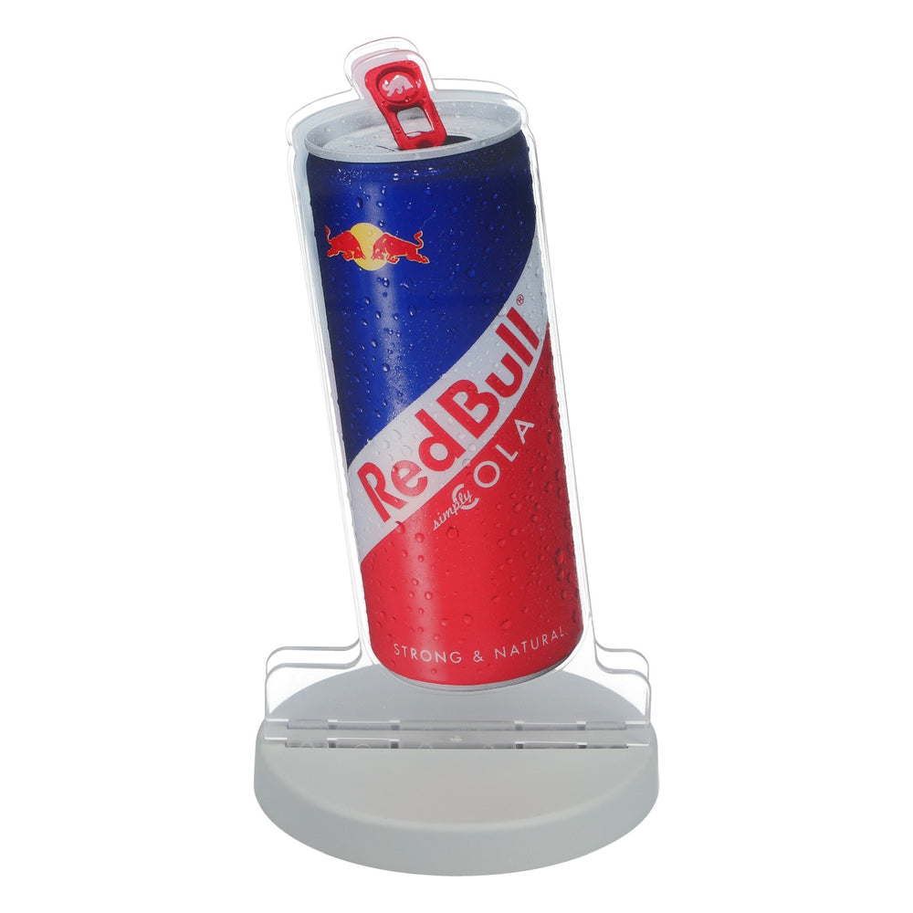 Espositore da tavolo Red Bull 2 lattine Simply Cola Flyholder porta biglietti pubblicitario