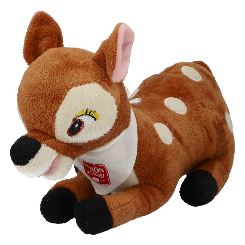 Acqua frizzante Rhön, peluche Bambi (cerbiatto) marrone, nuovo, tessuto misto