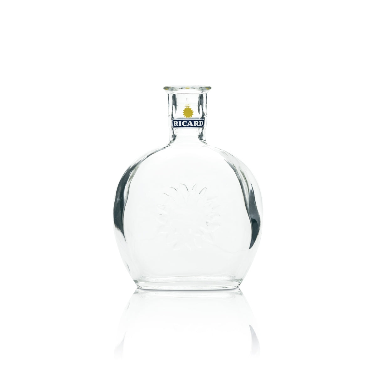 Ricard Vaso in vetro a forma di bottiglia con rilievo 200 ml Caraffa con beccuccio Decorazione floreale