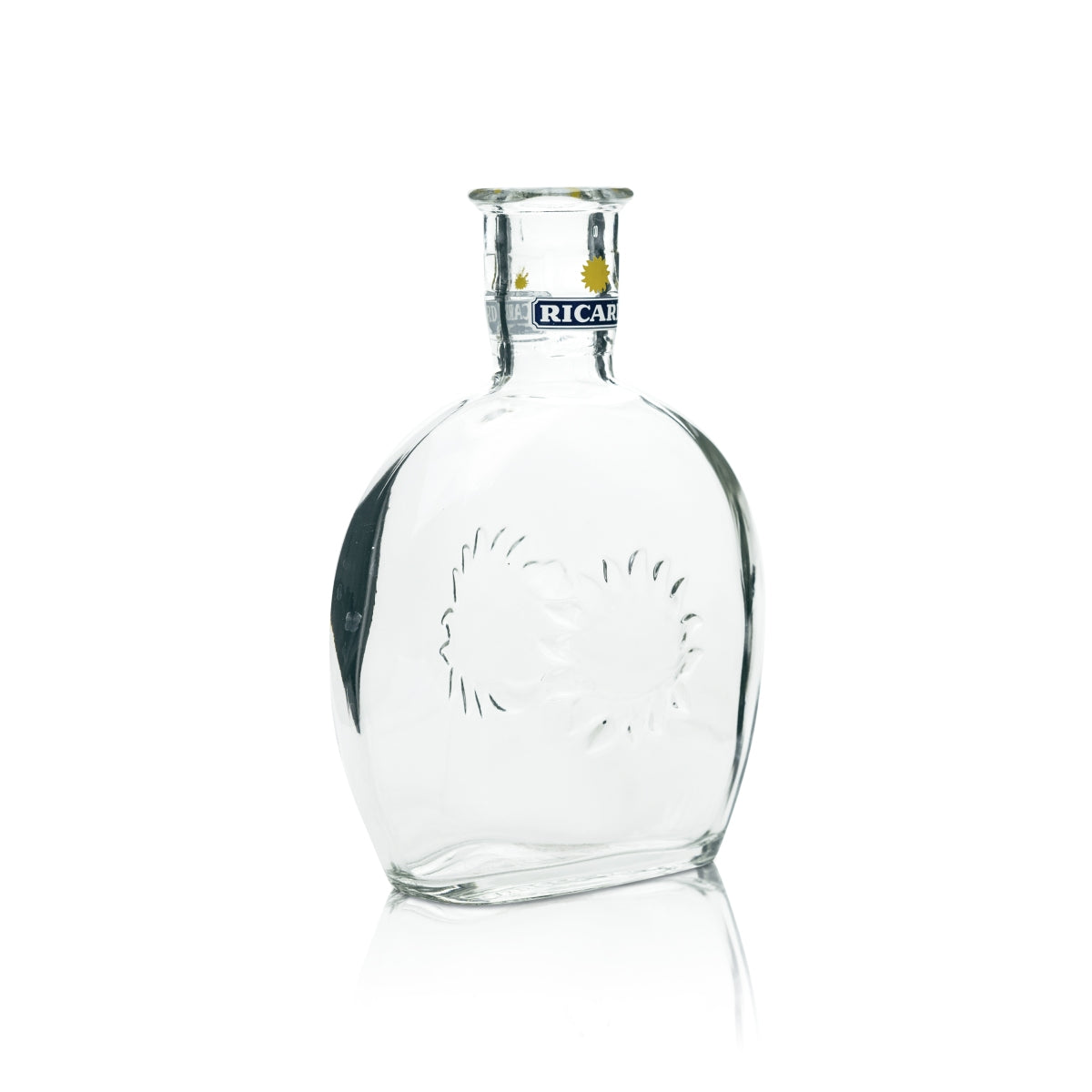 Ricard Vaso in vetro a forma di bottiglia con rilievo 200 ml Caraffa con beccuccio Decorazione floreale – Vista 3