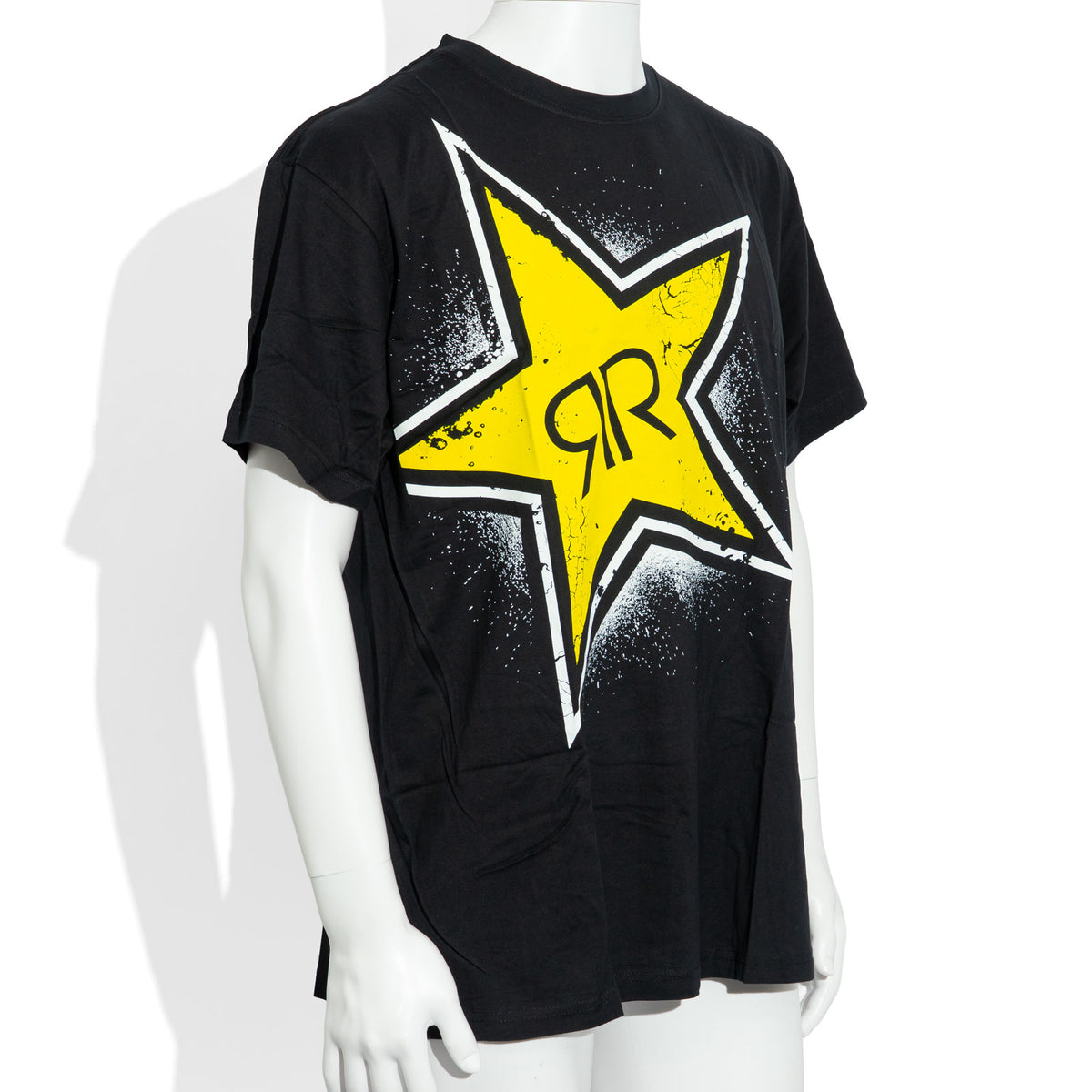 Maglietta unisex in cotone Rockstar Energy, modello Glas nero (stella gialla), taglia L – Vista 2