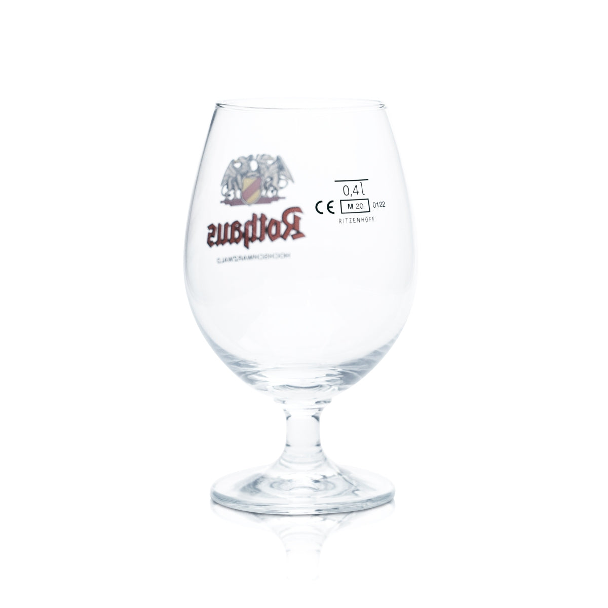 Bicchiere da birra Rothaus 0,4 l, forma a tulipano, birrificio Badische Brauerei, birra Pils Zäpfle – Vista 2