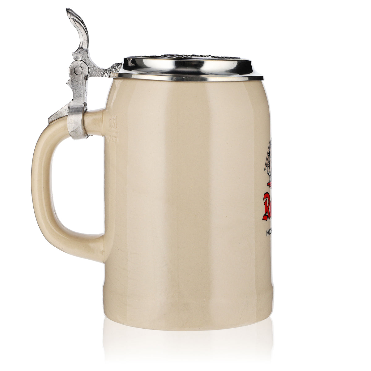 Bicchiere da birra Rothaus 0,5 l Brocca di terracotta con coperchio in peltro Bicchiere da collezione Seidel Rastal – Vista 3