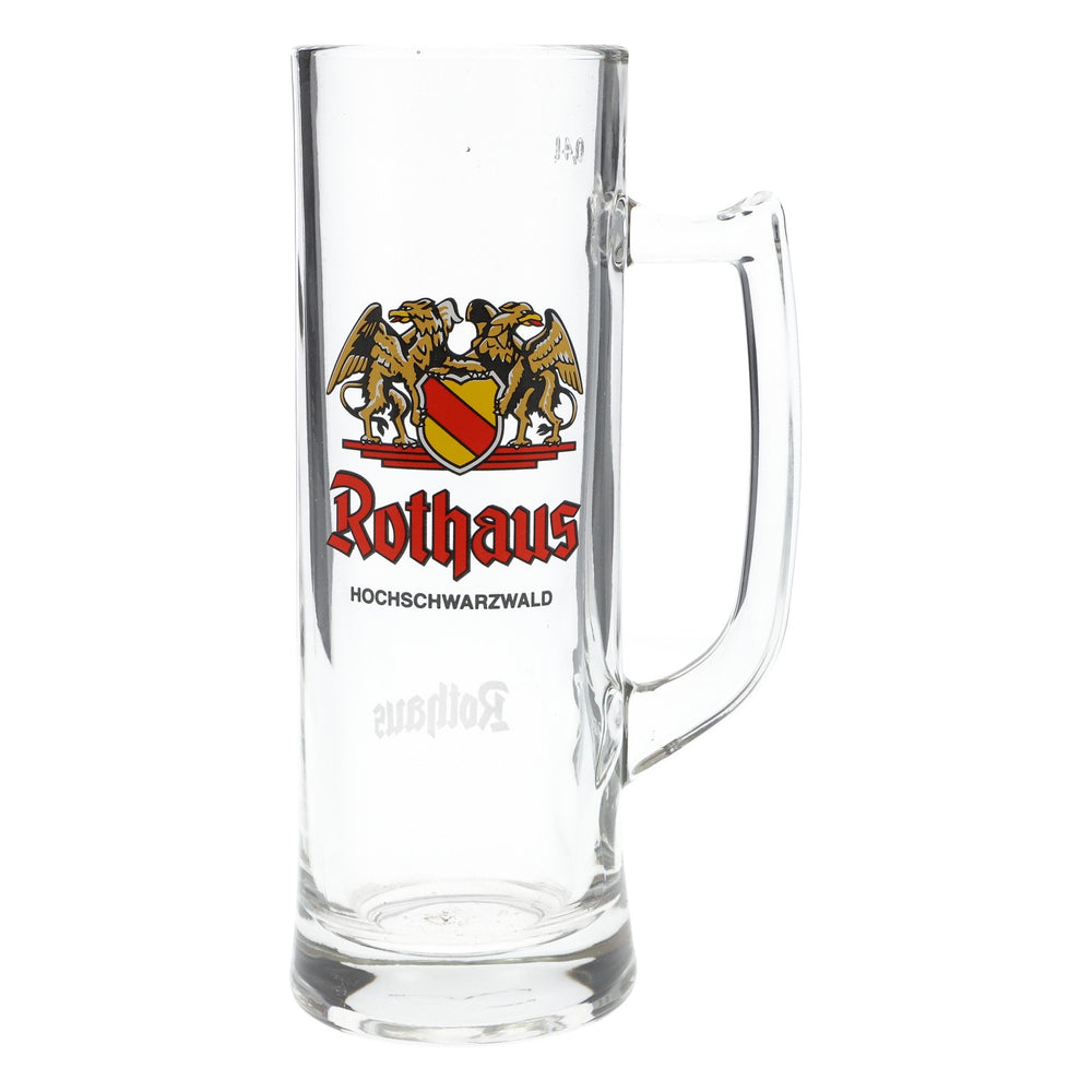 Boccale da birra Rothaus in vetro 0,4 l Humpen Seidel Tannenzäpfle Pils Set di bicchieri Birrificio