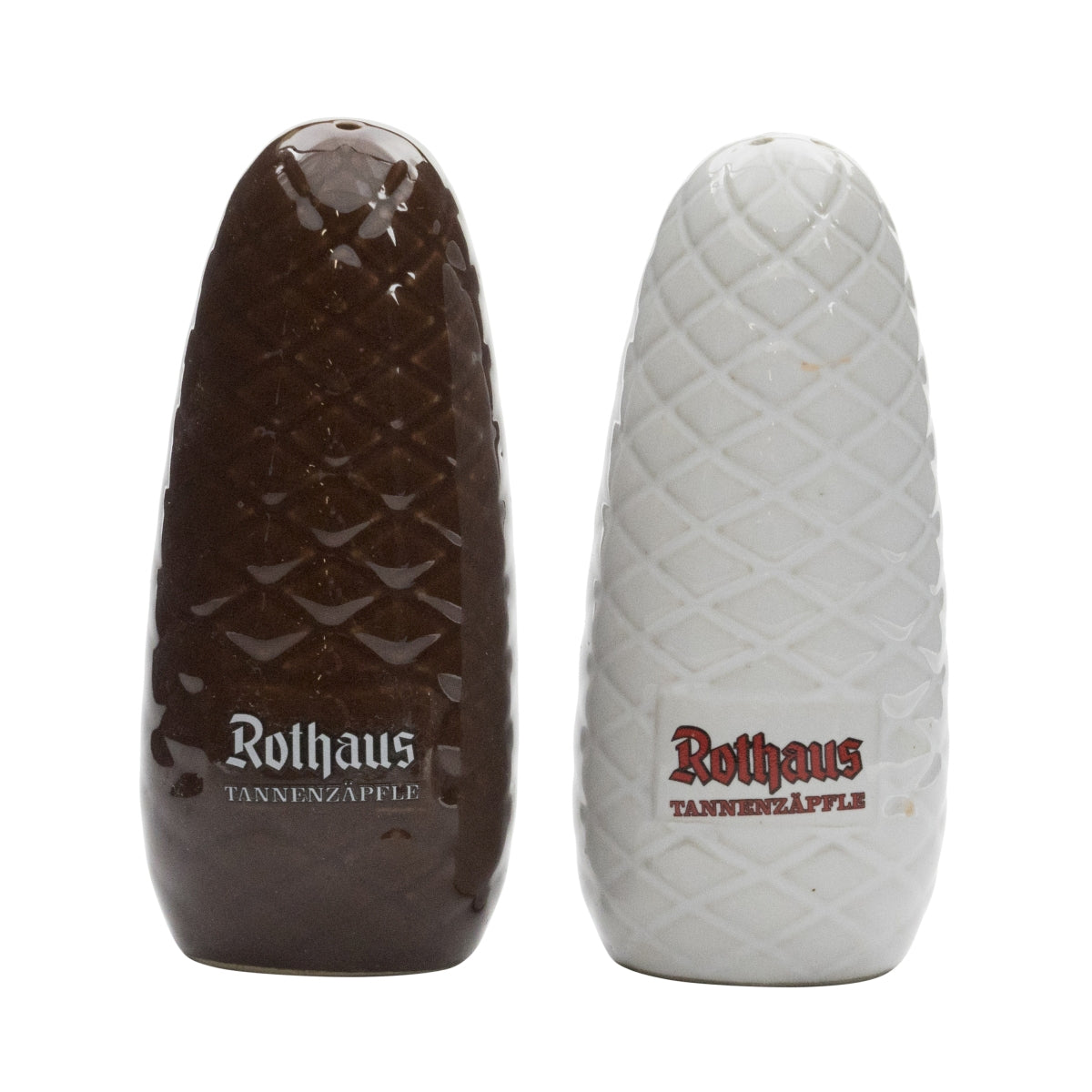 Set saliera e pepiera Rothaus a forma di pigna, ricaricabile, per tavola da pranzo, uso gastronomico