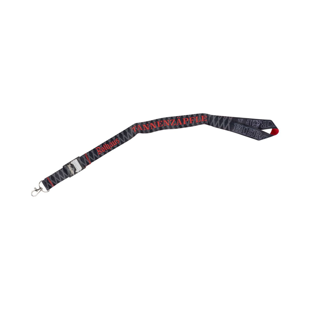 Rothaus Lanyard Tannenzäpfle Nero Rosso Moschettone Lanyard Batchholder