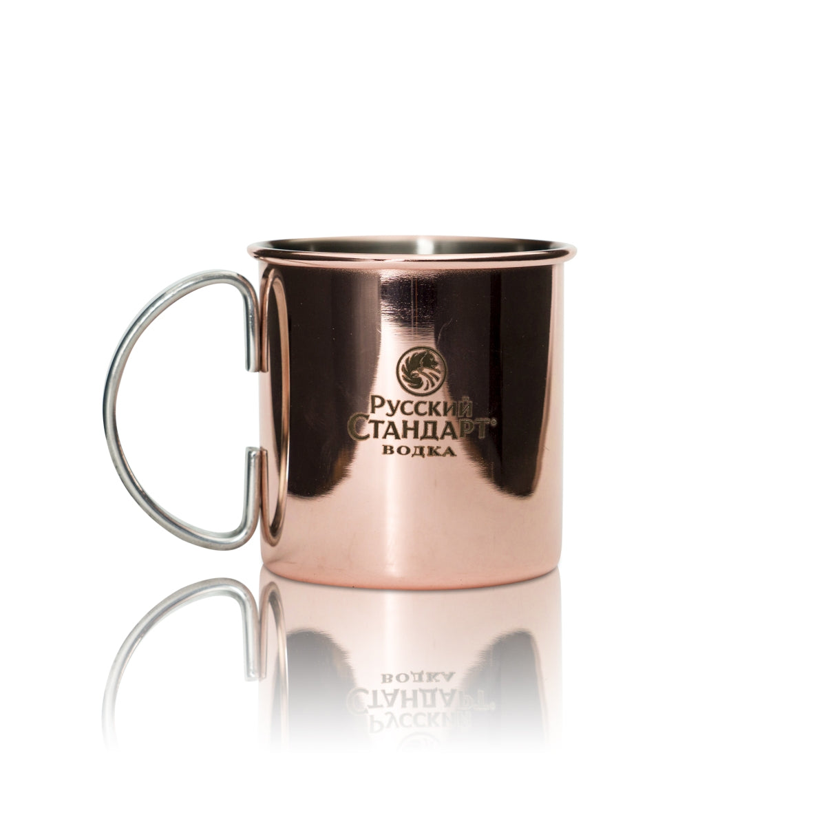 6x Russian Standard Vodka bicchiere di rame 0,3 l con manico Moscow Mule tazza mug – Vista 3