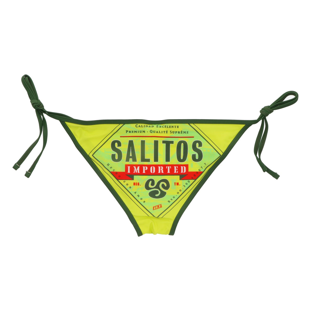 Salitos Costume da bagno bikini Costumi da bagno Abbigliamento da spiaggia Donna Taglia 34 verde/giallo – Vista 2