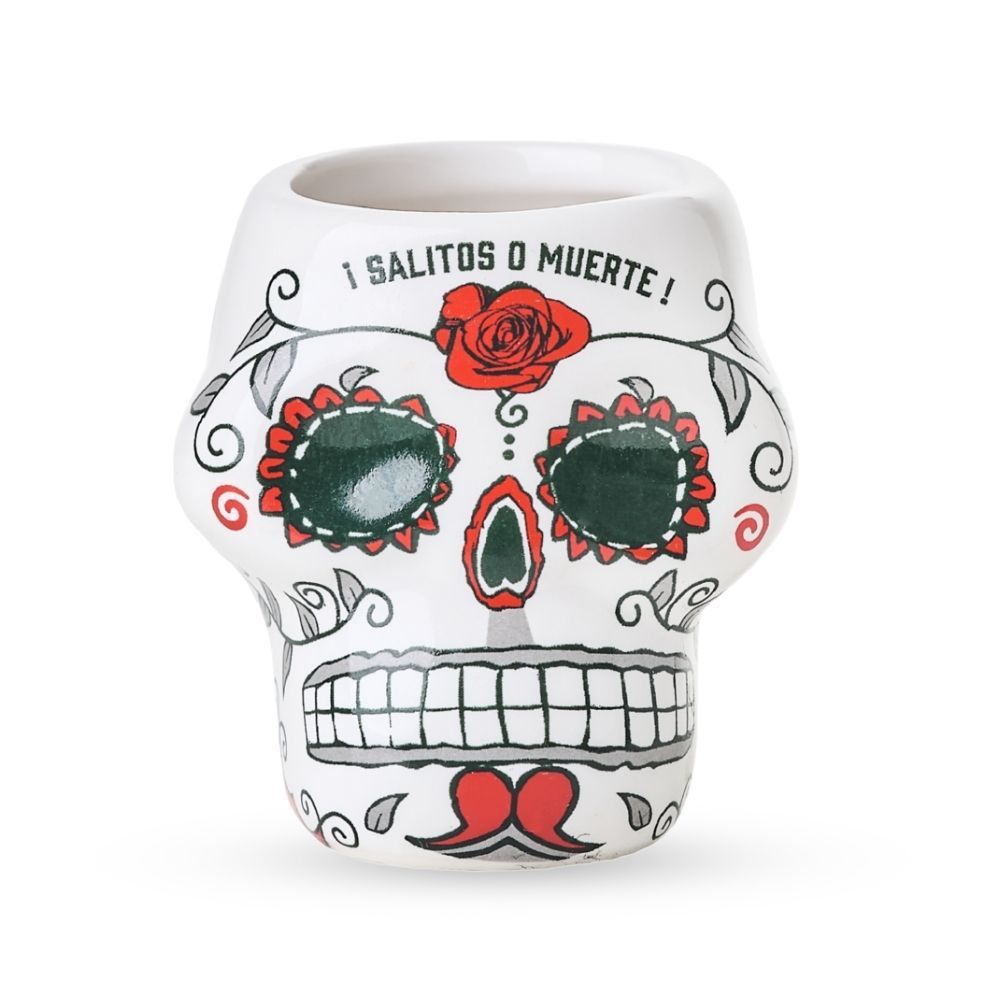 Salitos Bicchiere da birra Bicchiere con teschio Bicchieri Bicchierino Skull Shot Cup 0,03 l