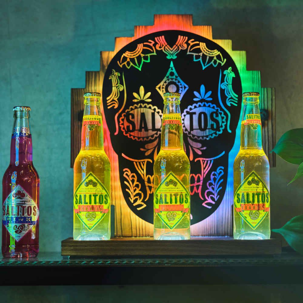 Salitos Bottle Glorifier LED Skull Bottle Display Bar Party Club Bartool Decorazione