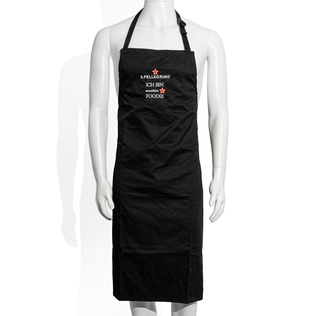 Grembiule San Pellegrino Grembiule da cameriere Grembiule da bistrot lungo Nero "Sono un vero buongustaio"