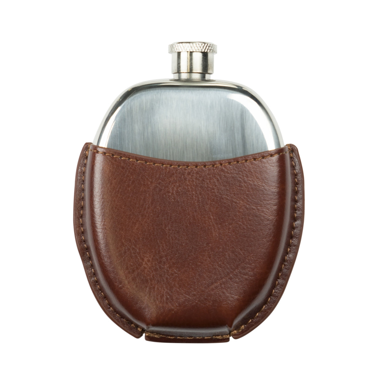 Santa Teresa 1796 Rum Flask 95 ml Rugby Ball Custodia in pelle Flask Flatman – Vista 3
