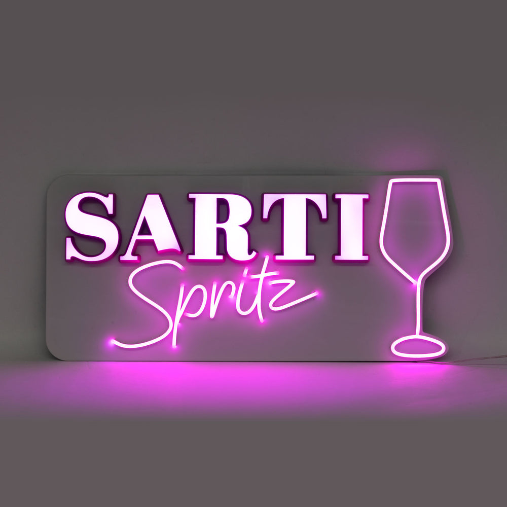 Sarti Spritz Insegna luminosa Luminated LED Wallsign Targhetta da parete Decorazione per bar Insegna al neon