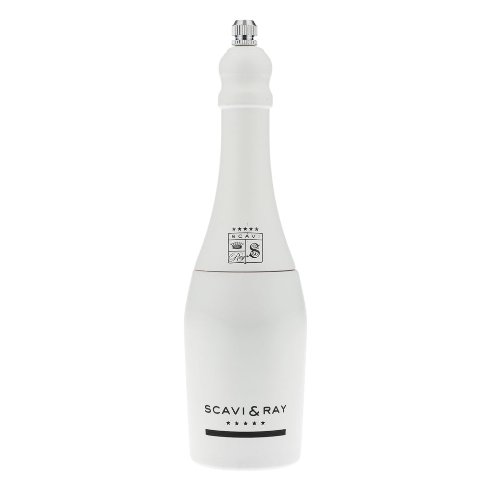 Scavi & Ray Prosecco Macina sale in vero legno, singola, bianca, a forma di bottiglia