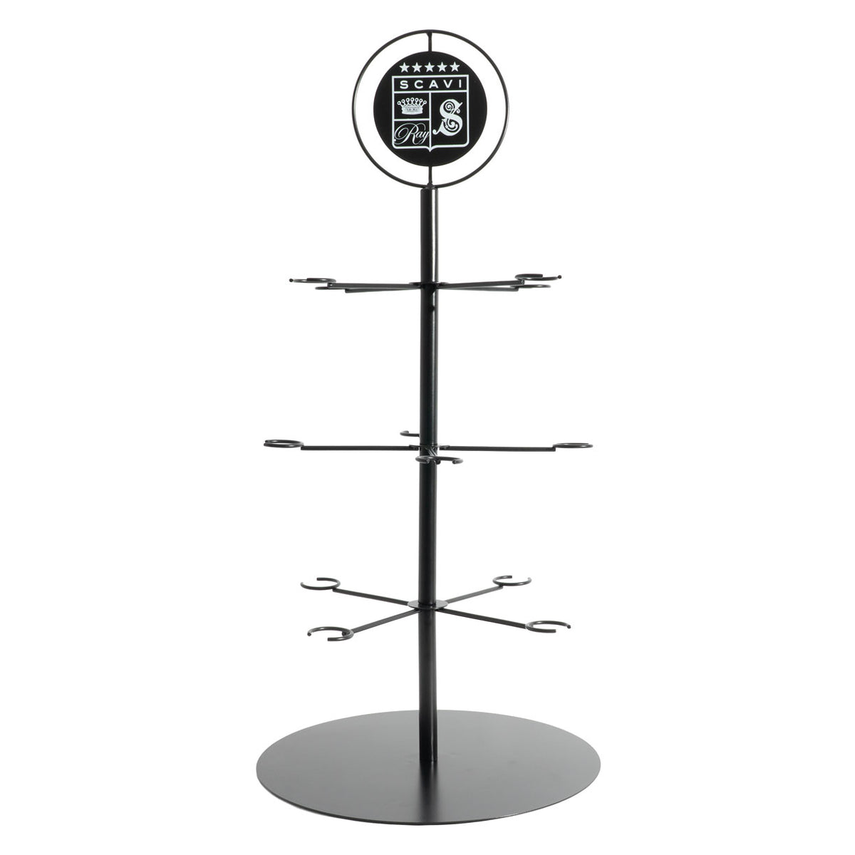 Scavi & Ray Bicchieri da spumante in legno nero 12 bicchieri con supporto Serving Tree