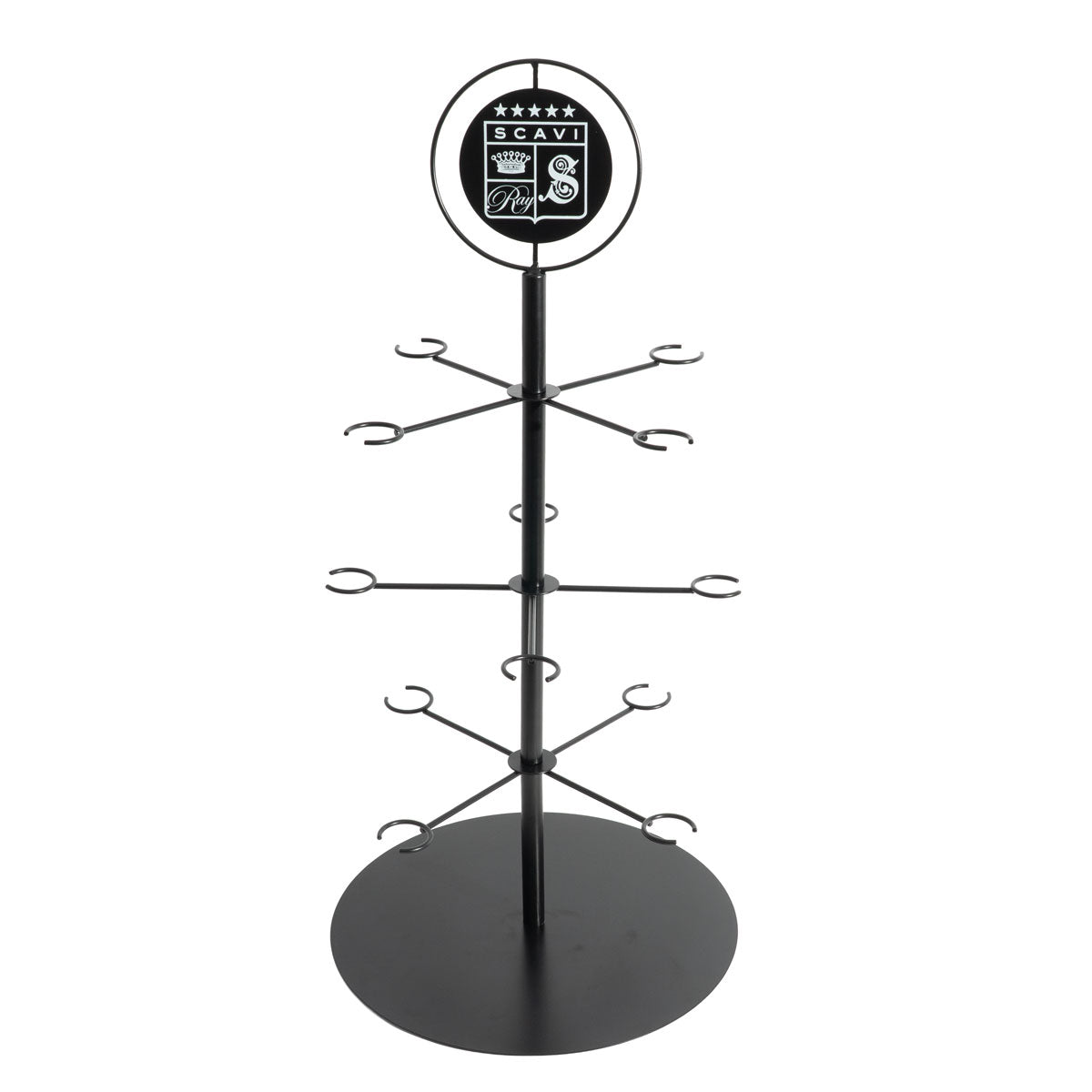 Scavi & Ray Bicchieri da spumante in legno nero 12 bicchieri con supporto Serving Tree – Vista 6