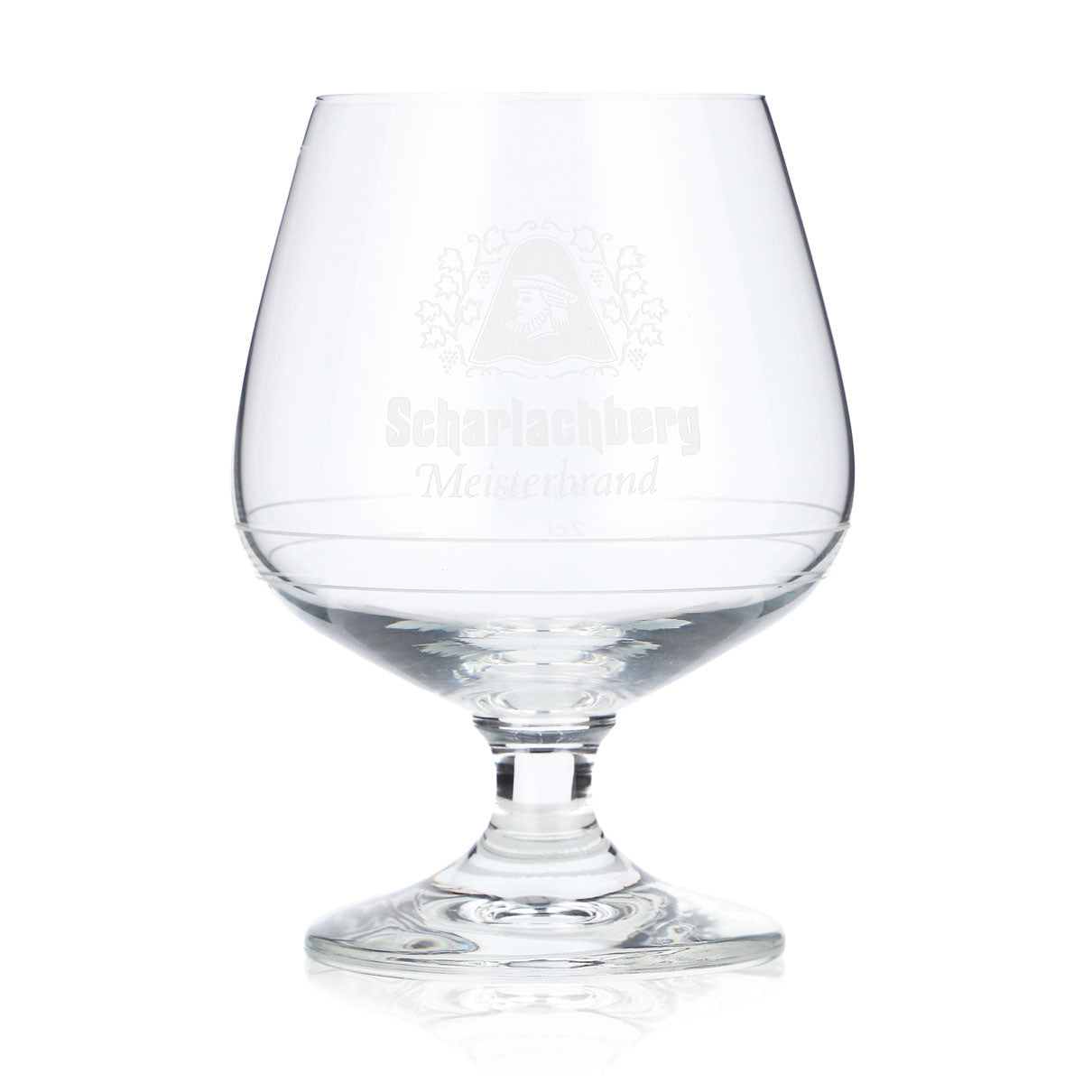 Bicchiere da cognac Scharlachberg 0,15 l Schwenker Meisterbrand logo bianco Böckling