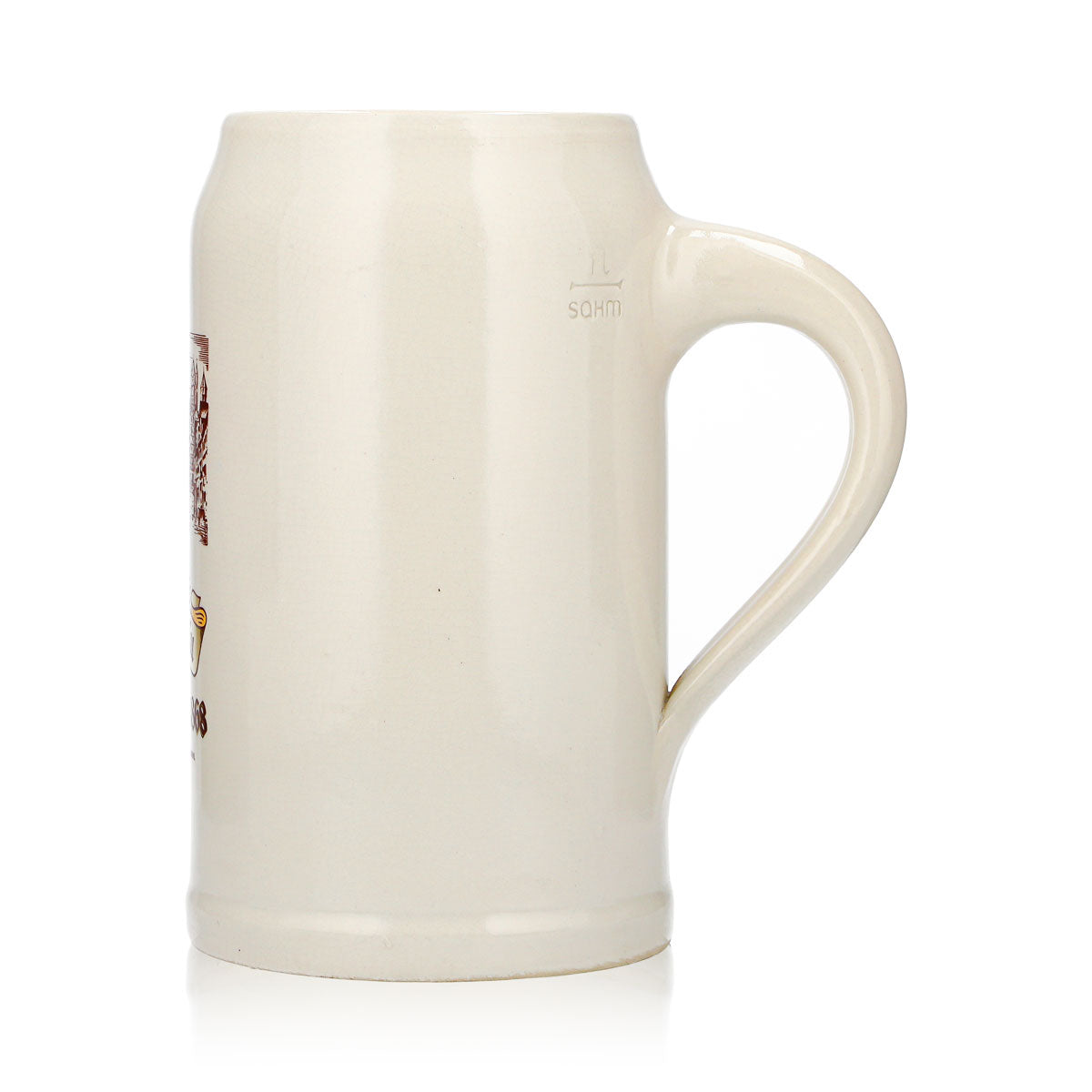 Bicchiere da birra Schlossbräu, boccale di terracotta, boccale da birra da 1 l, Braunfelser 1868, Sahm, terracotta – Vista 6