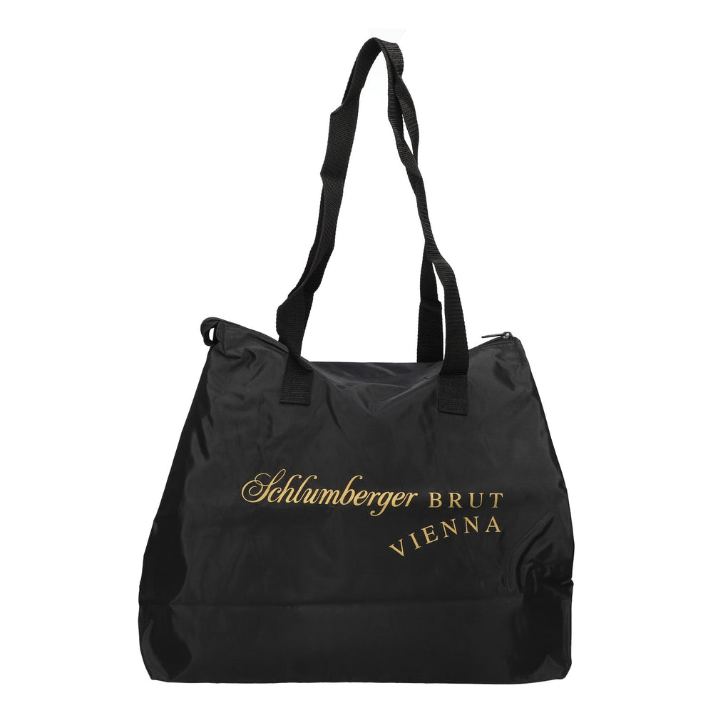 Borsa per spumante Schlumberger Vienna, borsa della spesa nera con cerniera