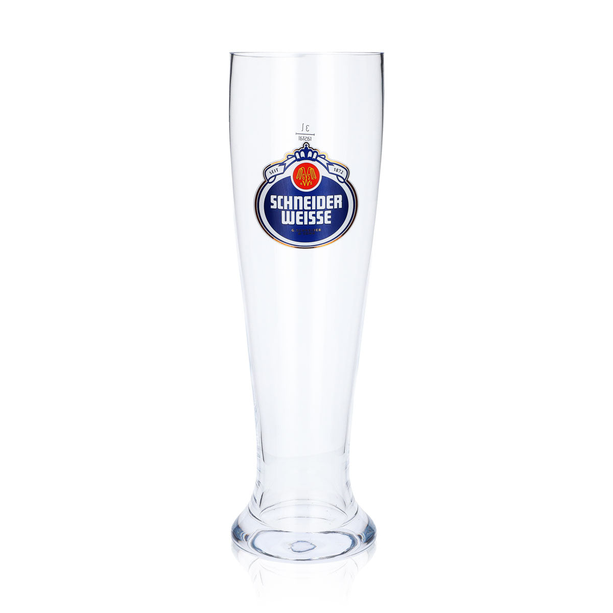 Bicchiere da birra Schneider Weisse da 3 l, bicchiere da birra bianca XXL, bicchiere da birra di frumento, bicchiere da birra di frumento