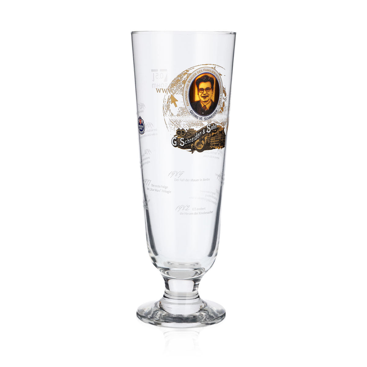 Bicchieri da birra Schneider Weisse 0,5 l, edizione speciale Georg VI Sahm – Vista 2