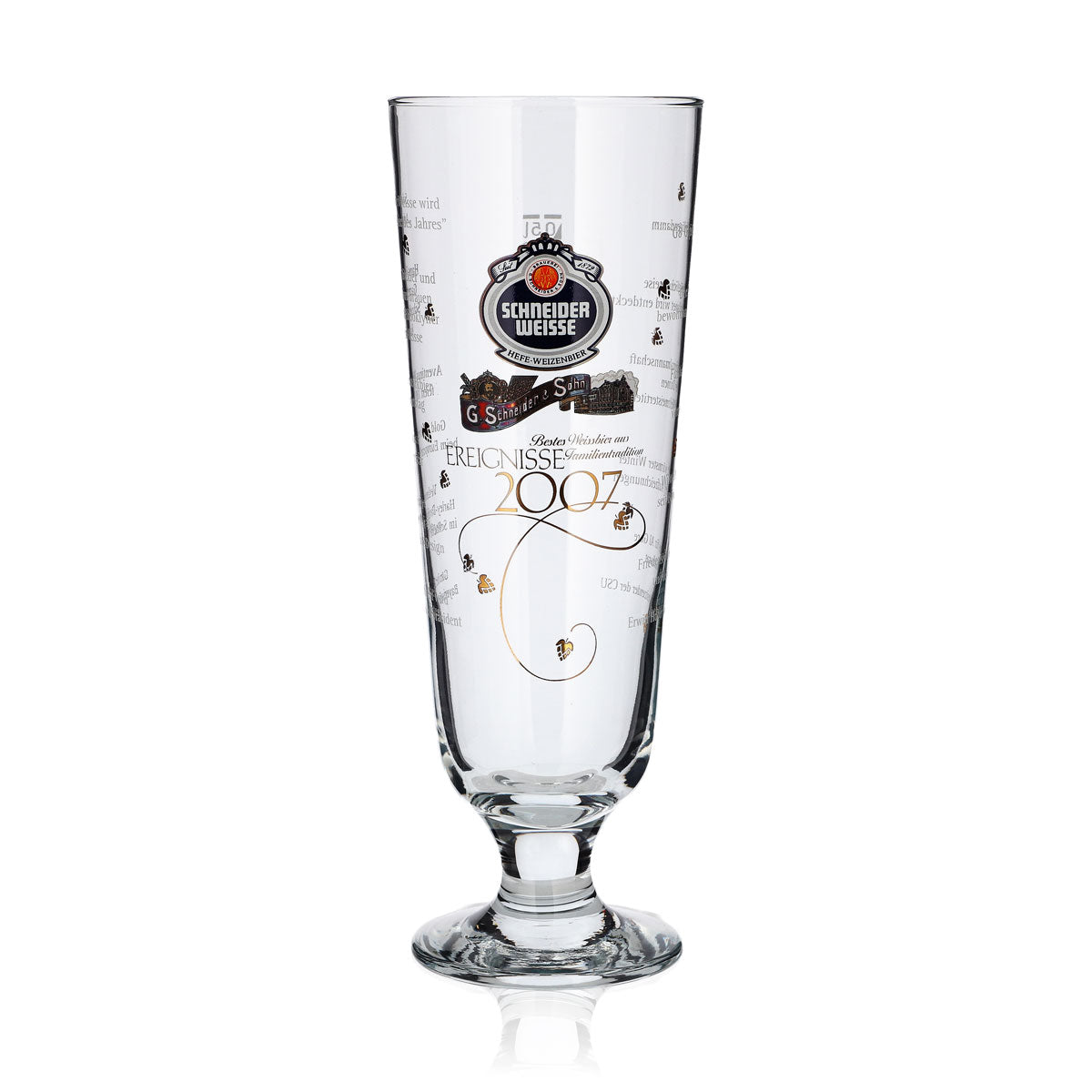 Schneider Weisse Bicchiere 0,5 l Coppa antica Eventi 2007 Edizione Bicchieri da collezione