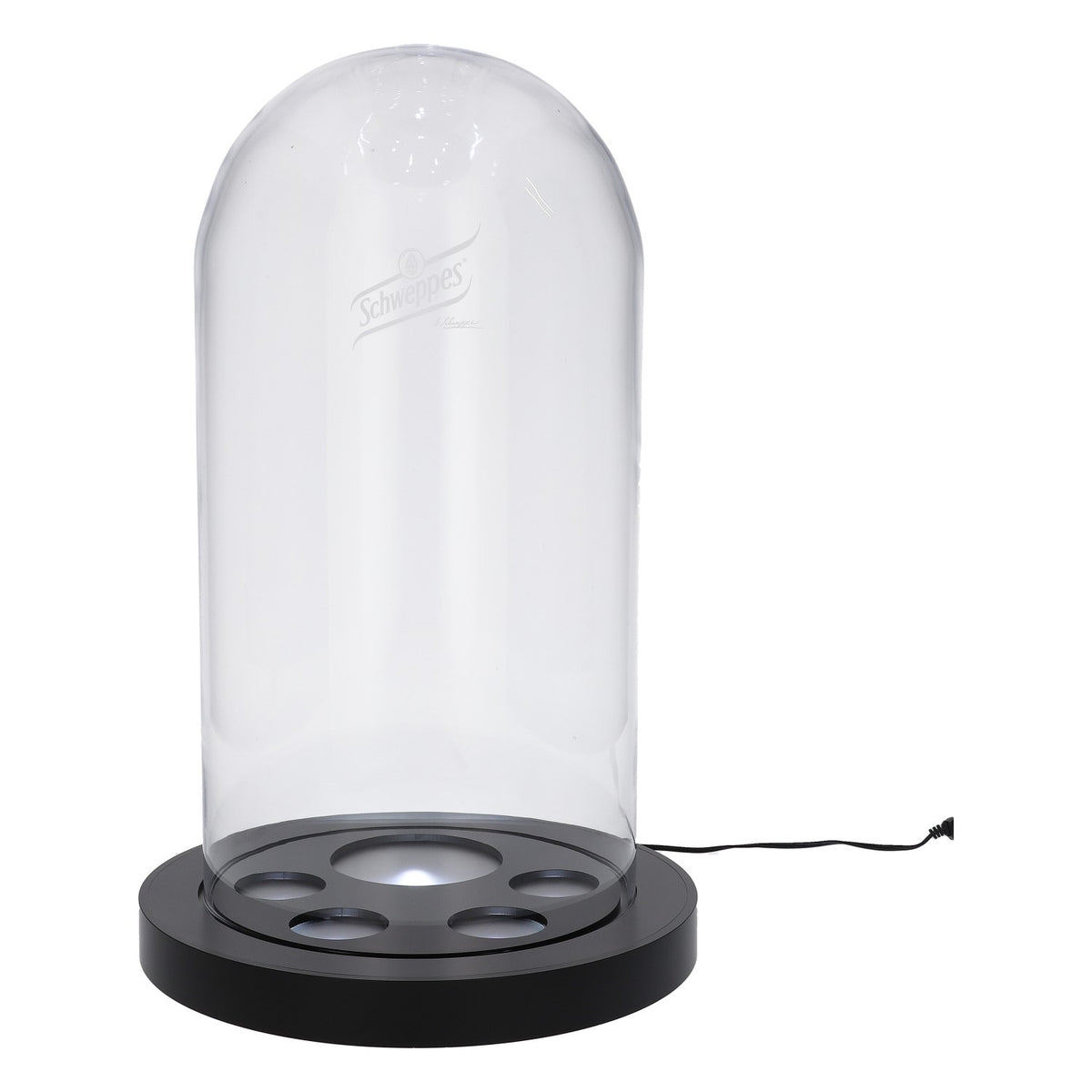 Schweppes LED Glorifier Campana di vetro con illuminazione pubblicitaria, alimentatore incluso – Vista 4