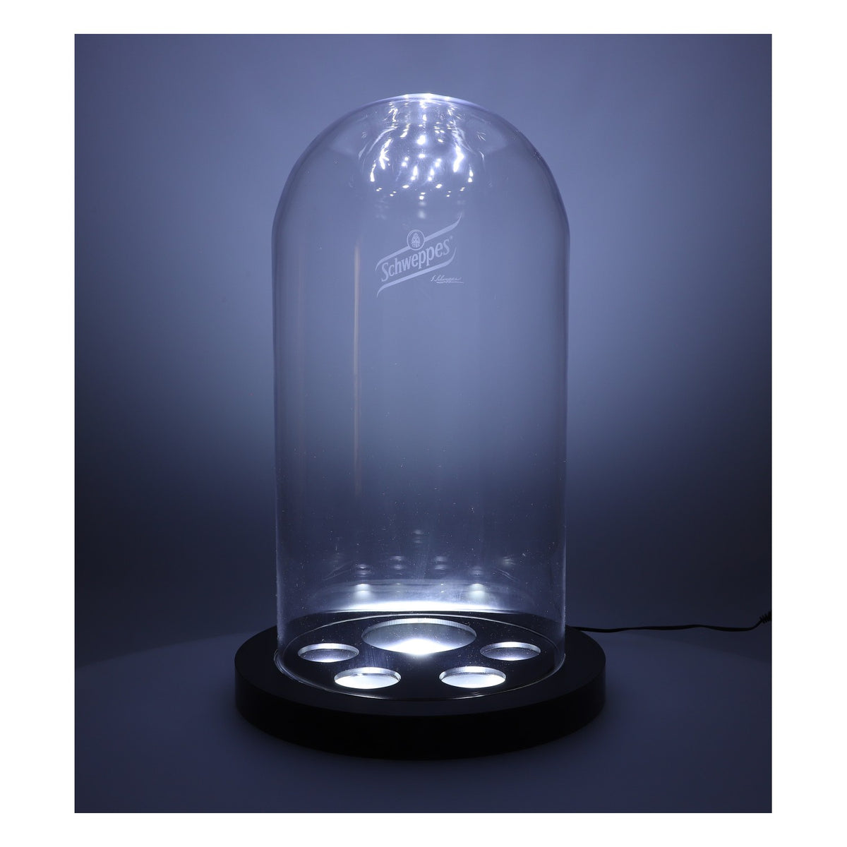 Schweppes LED Glorifier Campana di vetro con illuminazione pubblicitaria, alimentatore incluso – Vista 6