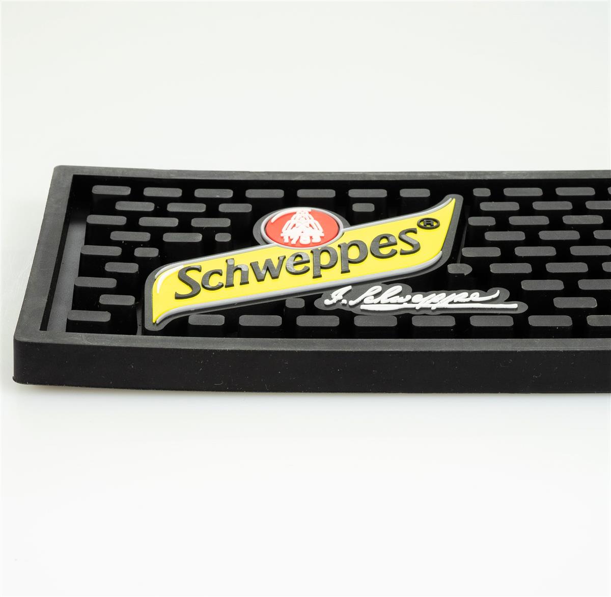 Schweppes Mixer Tappetino da bar Tappetino sgocciolatoio Accessori da bar nero – Vista 2