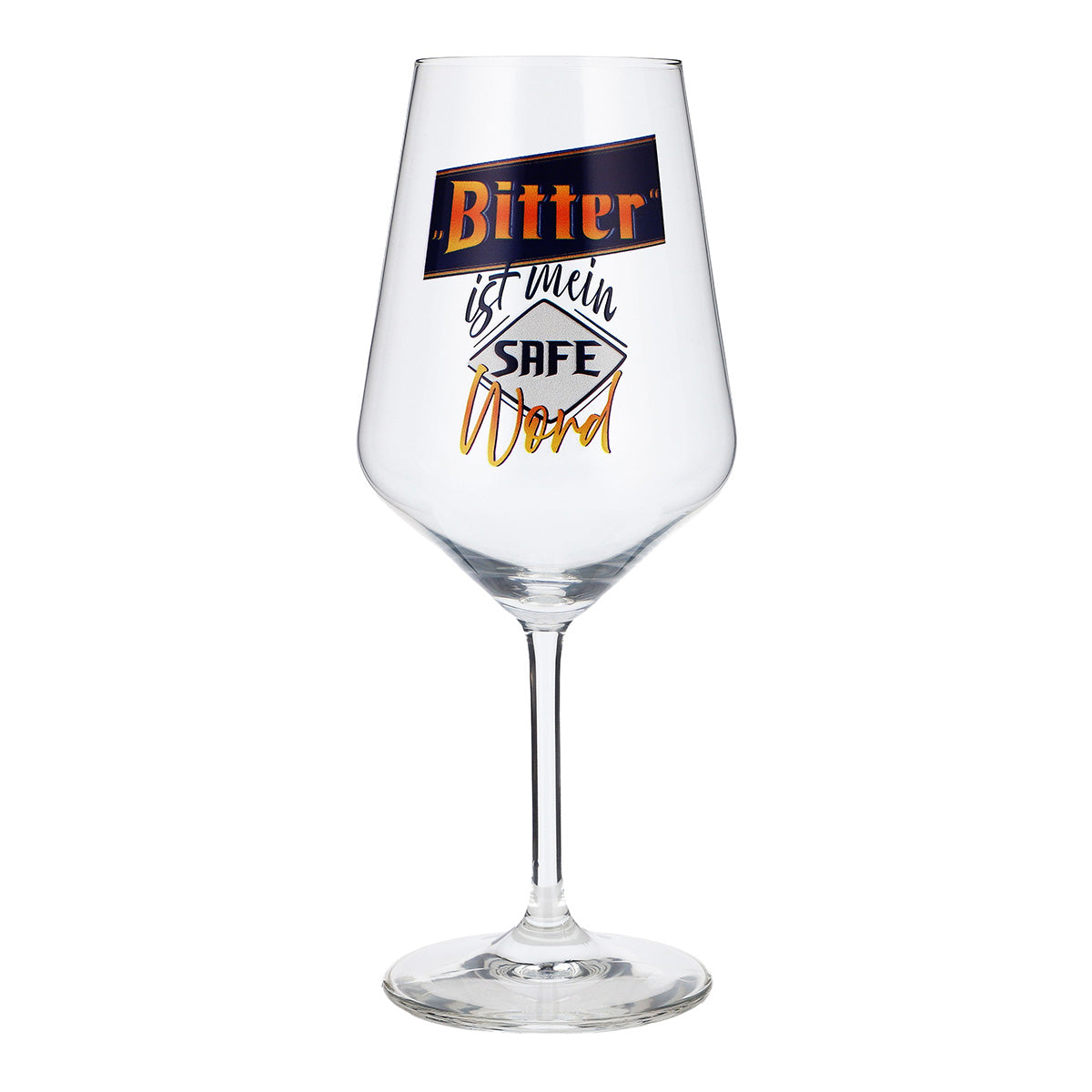 Bicchiere da aperitivo Sipply con scritta "Bitter" è la mia parola di sicurezza per bevande cocktail vino spritz 0,5 l – Vista 2