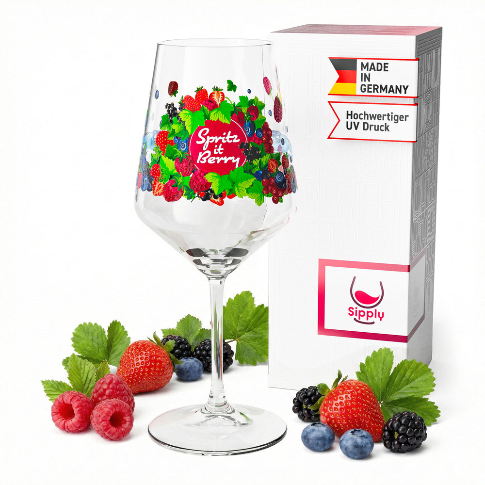 Bicchiere da aperitivo Sipply Summer Vibes con scritta Spritz it Berry 0,5 l