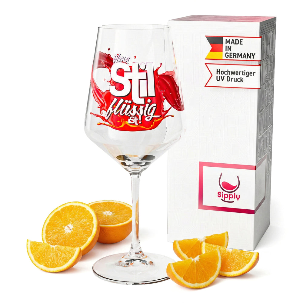 Bicchiere da aperitivo Sipply Summer Vibes con scritta Quando lo stile è liquido! 0,5 l