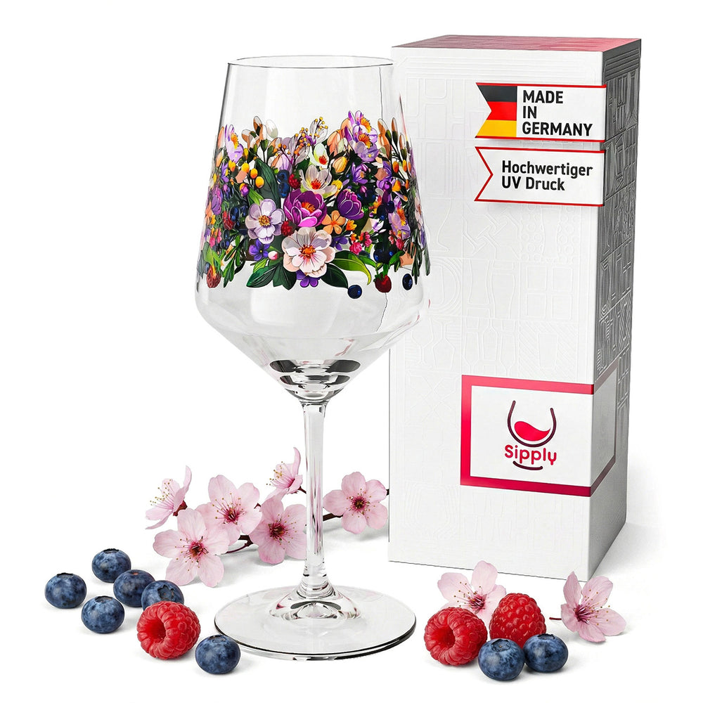 Bicchiere da aperitivo Sipply Summer Vibes con motivo a frutti di bosco per spritz, cocktail e bevande, 0,5 l, con effetto trasparente