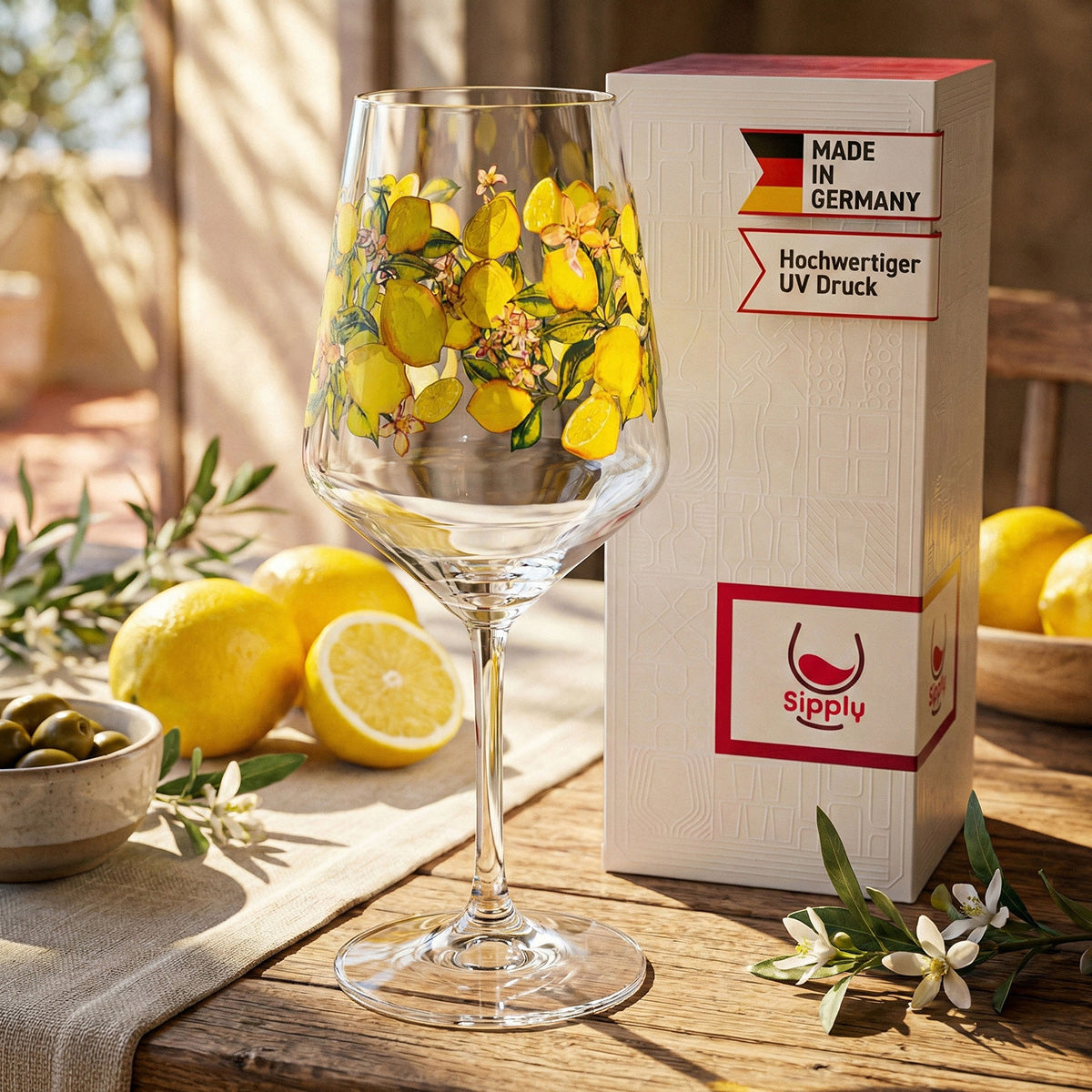 Bicchiere da aperitivo Sipply Summer Vibes con motivo limone per spritz, cocktail e bevande, 0,5 l, con effetto trasparenza – Vista 3