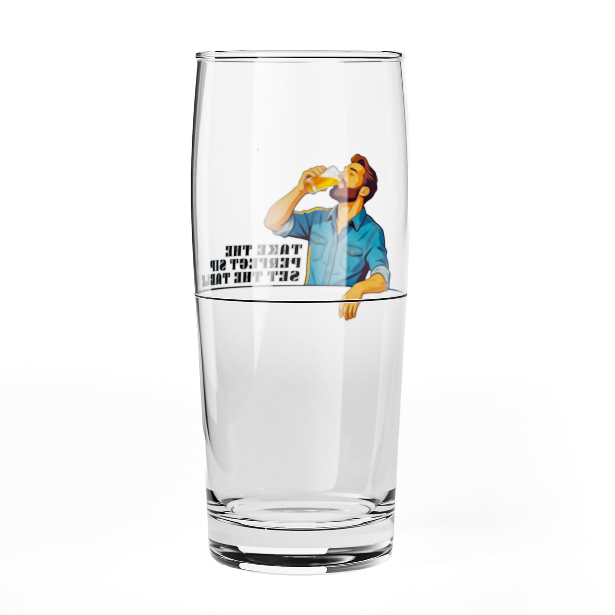 Bicchiere da birra Sipply SETTING THE TABLE Take the Perfect SIP Willibecher 0,5 l - La divertente tendenza dei social media – Vista 5