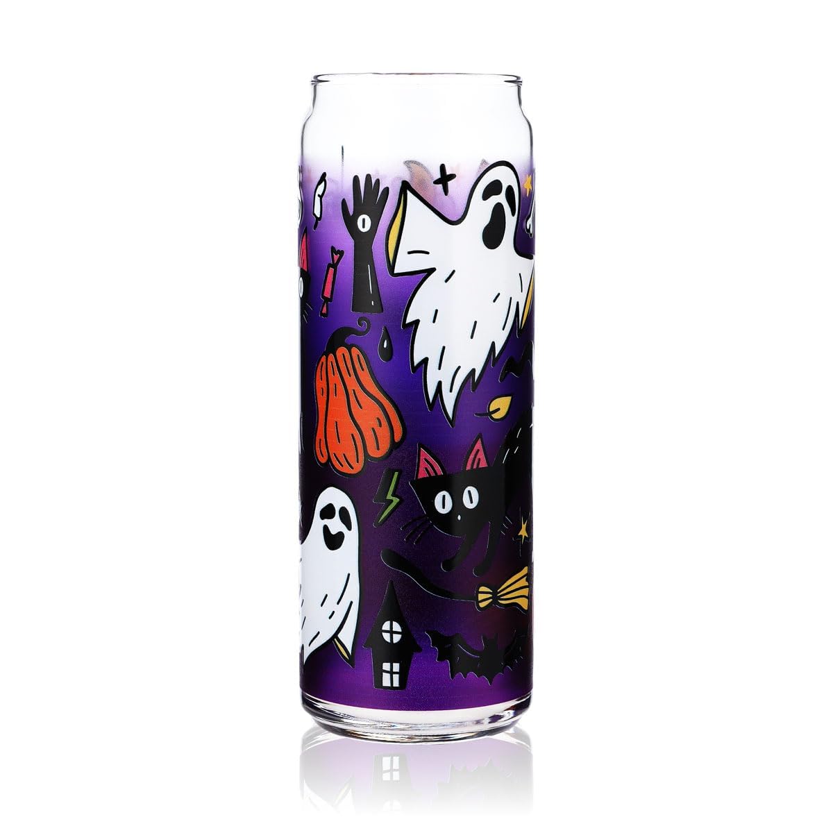 6x Bicchieri Sipply con Motivo Halloween Spooky, Stampa UV Can Glass, 370ml – Vista 2